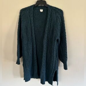 A new day oversized cardigan knit sweater blue green women’s size M